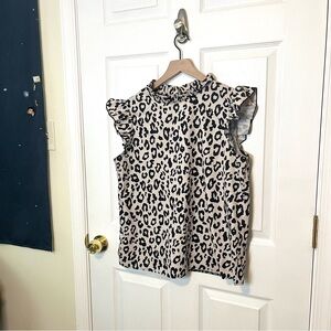 ✧･ﾟb&w leopard blouse